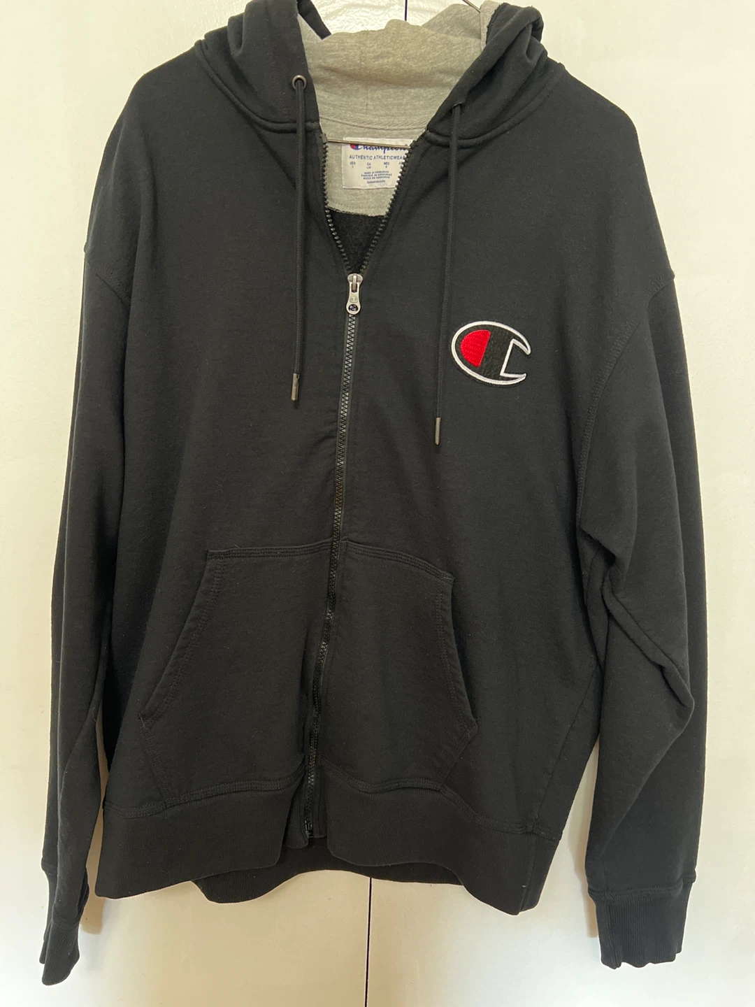 Champion Black Full Zip Hoodie - Size L