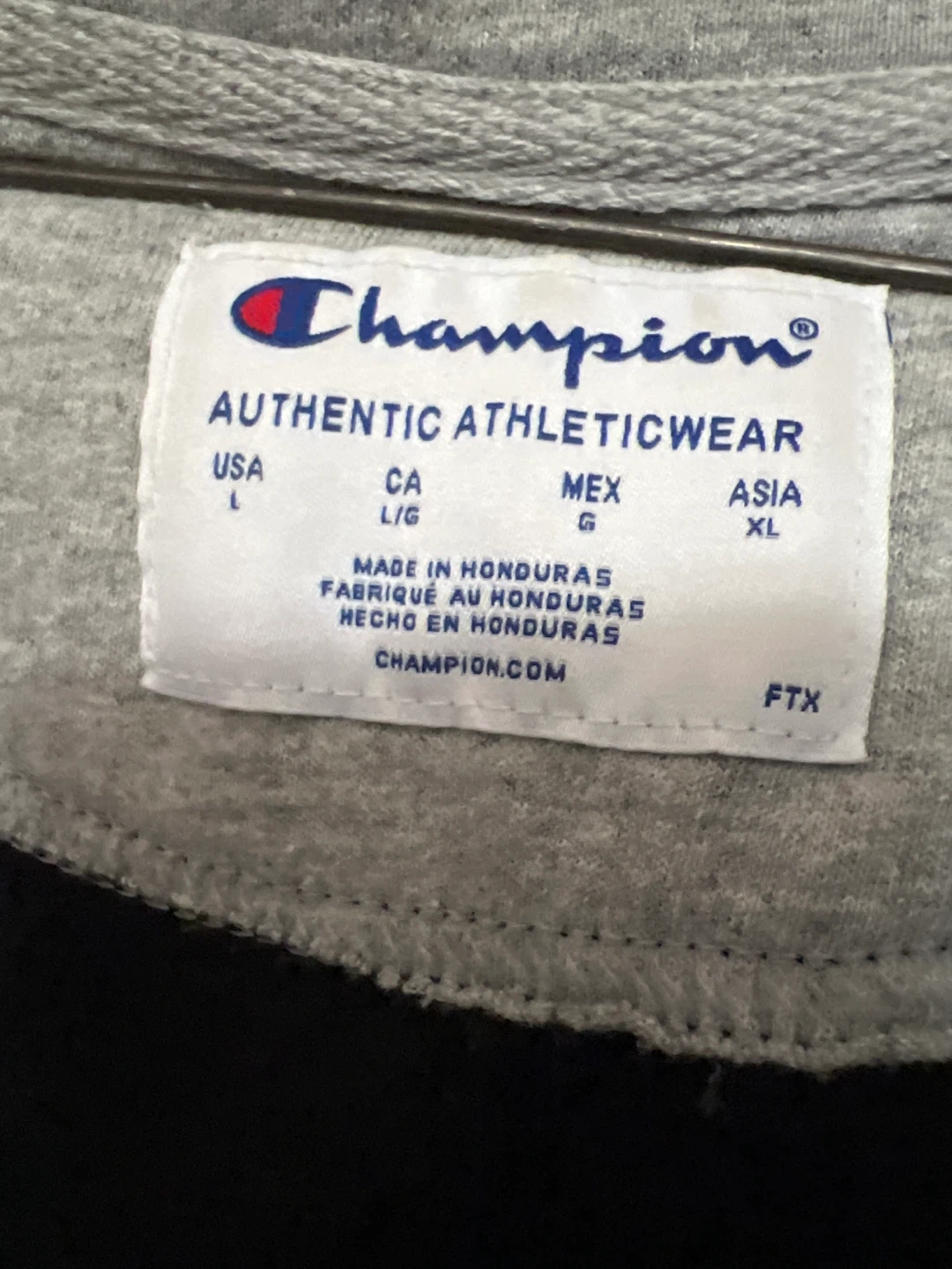 Champion Black Full Zip Hoodie - Size L - photo 2