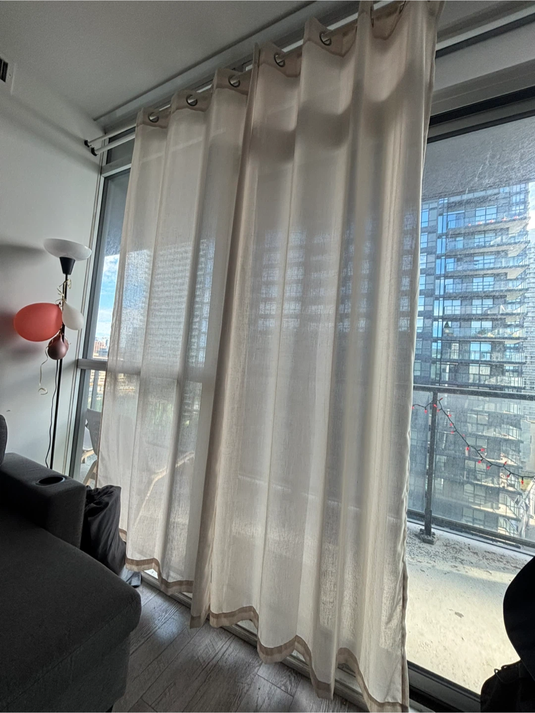 Turquoize Natural Linen Curtains 96 Inch - photo 2