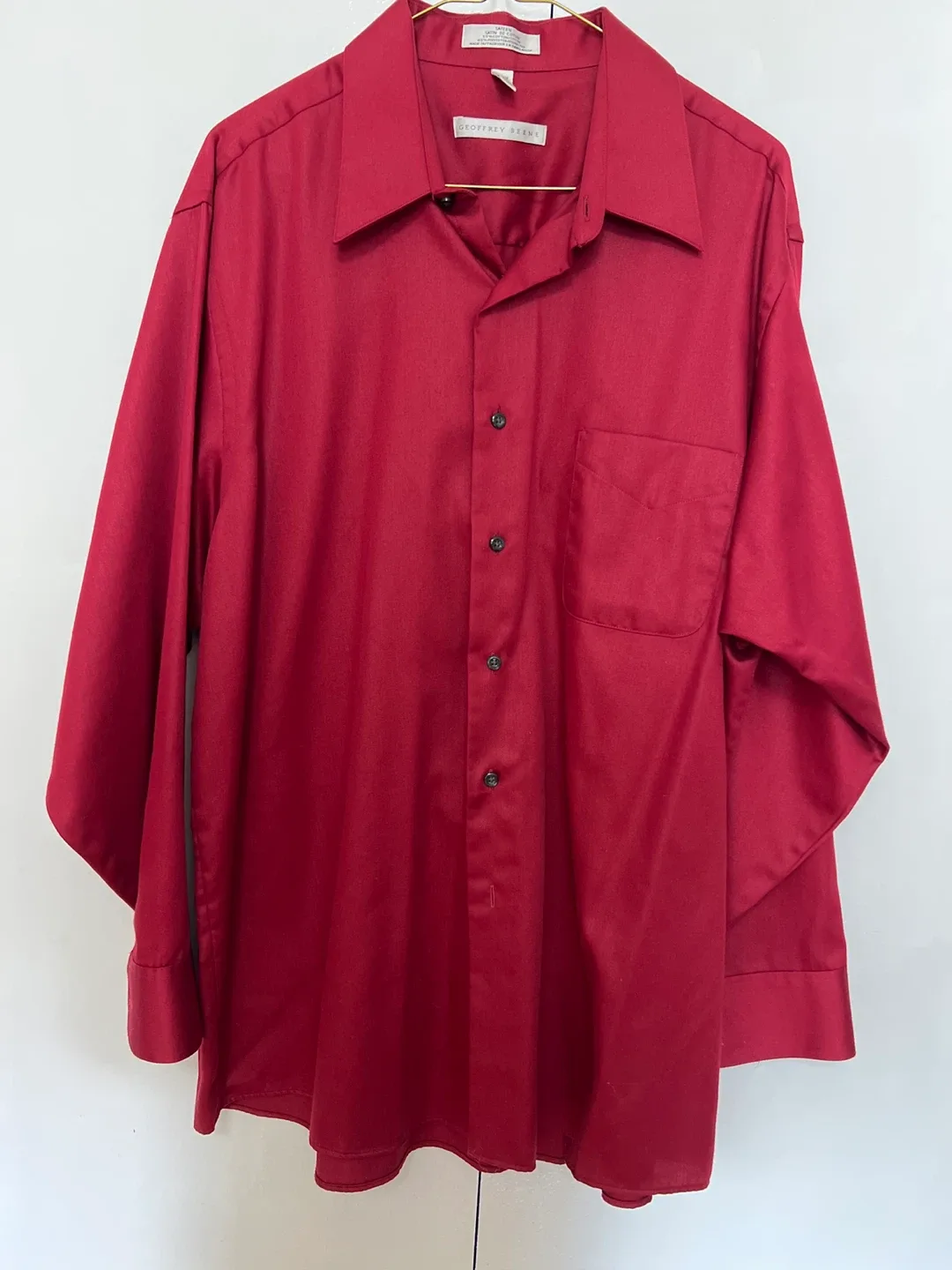 Geoffrey Beene Red Dress Shirt - XLarge thumbnail