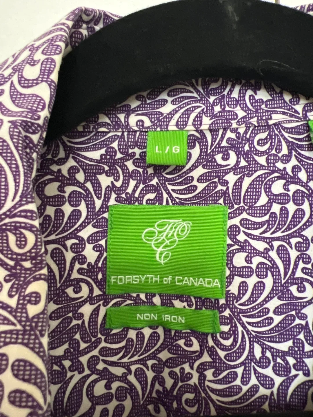 Forsyth of Canada L/G Purple Patterned Shirt image indicator(2)