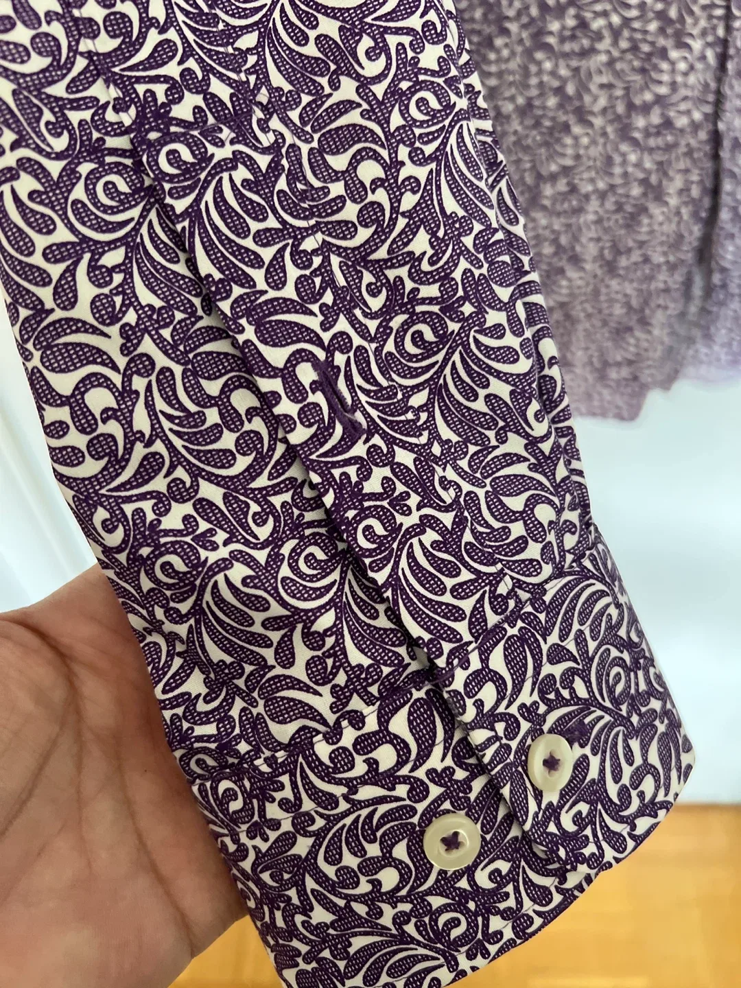 Forsyth of Canada L/G Purple Patterned Shirt image indicator(3)