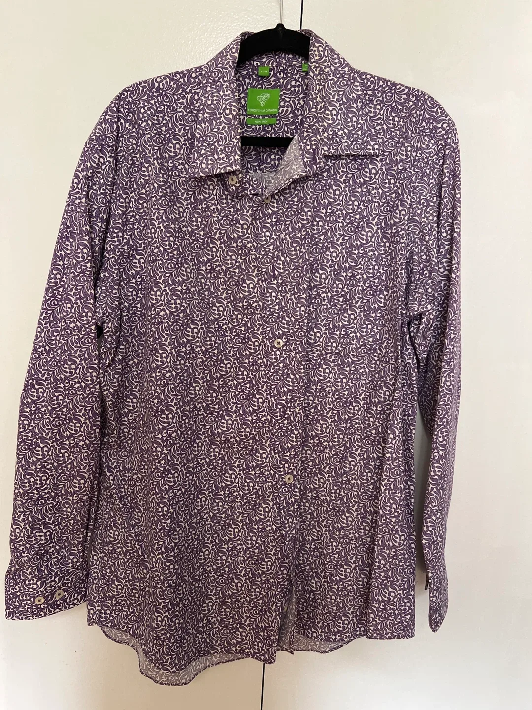 Forsyth of Canada L/G Purple Patterned Shirt thumbnail