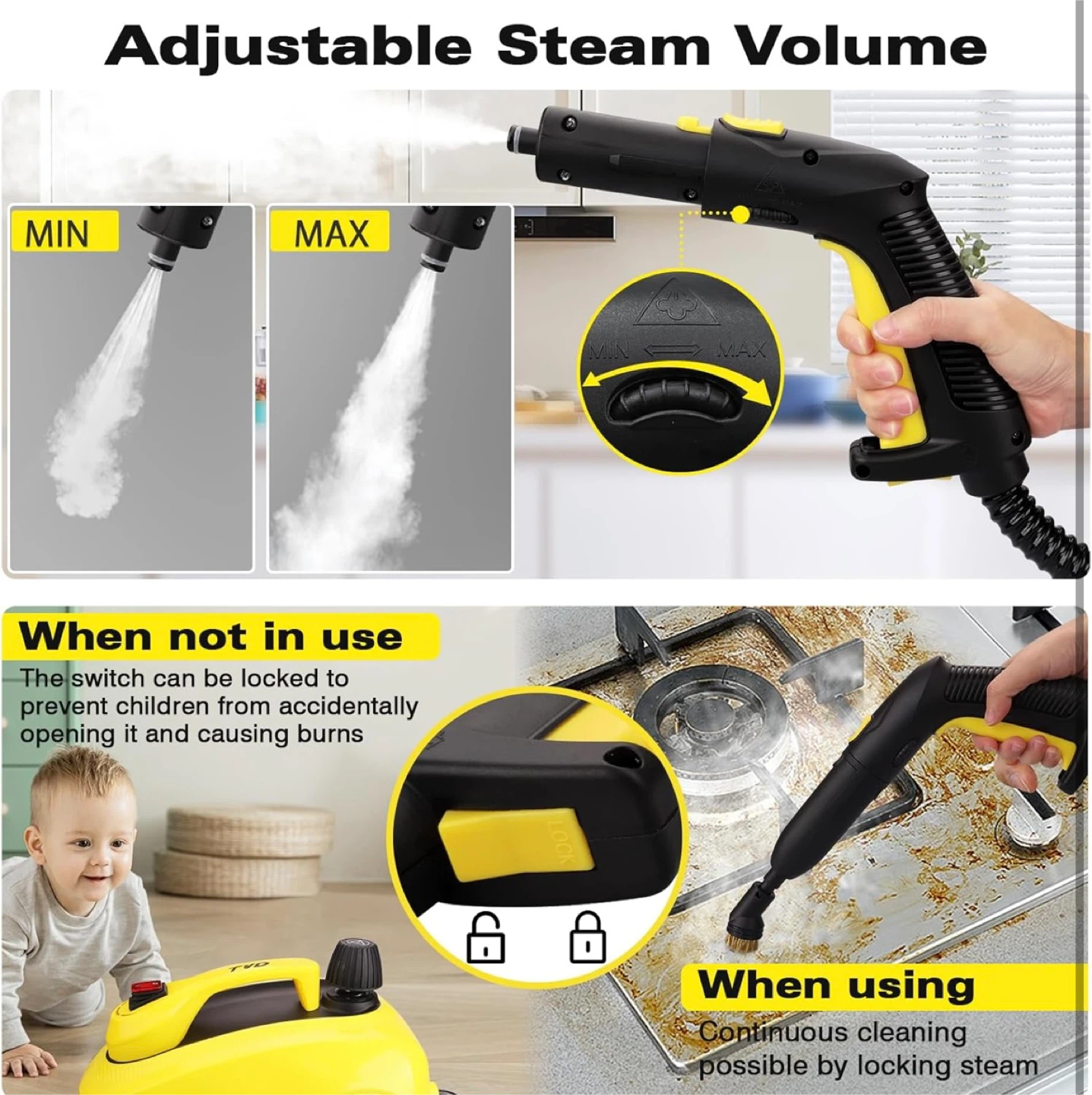 TVD Handheld Steam Cleaner with Accessories - photo 4