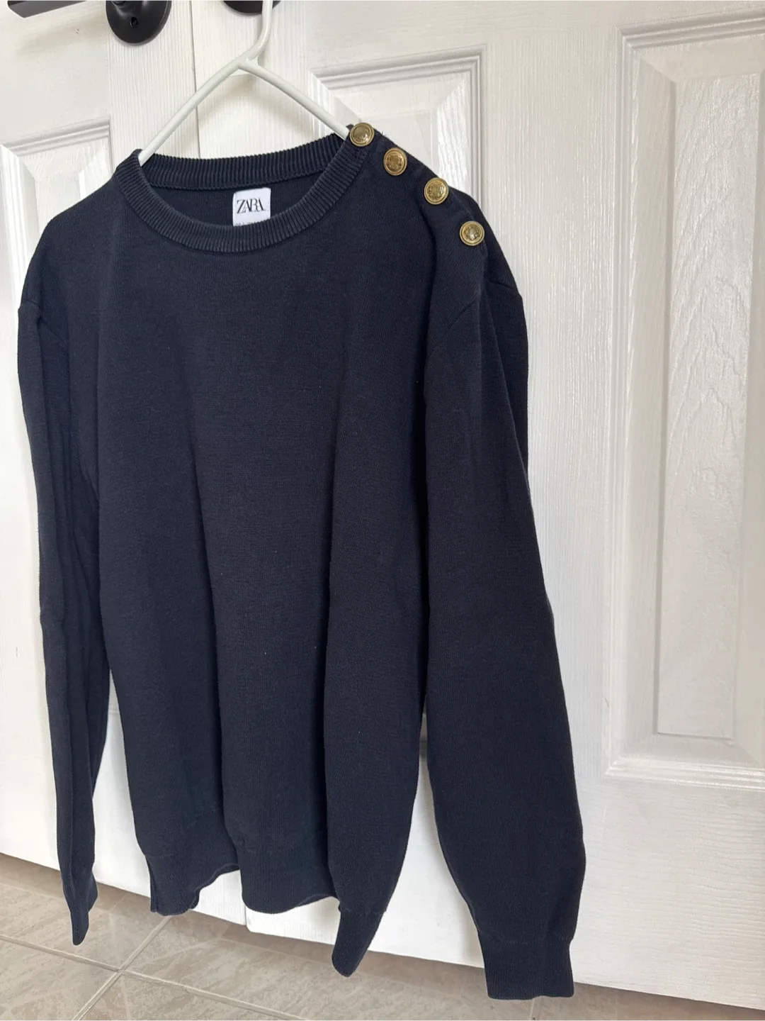 Zara Navy Blue Sweater - Size L image indicator(2)