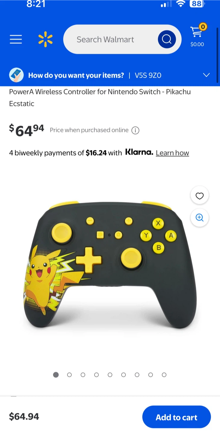 PowerA Pikachu Ecstatic Nintendo Switch Wireless Controller