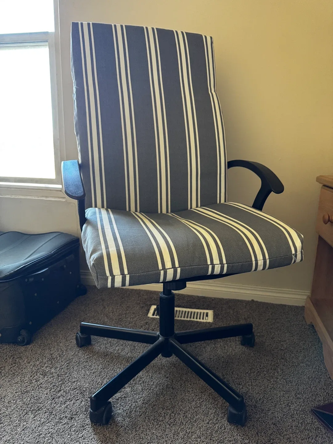 **Moving out sale!** Two Office Chairs with Striped Cushion thumbnail