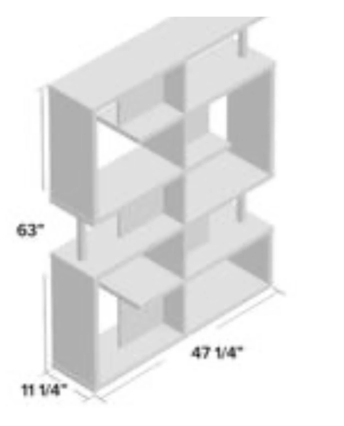 White Open Shelf Bookcase/room divider - photo 3