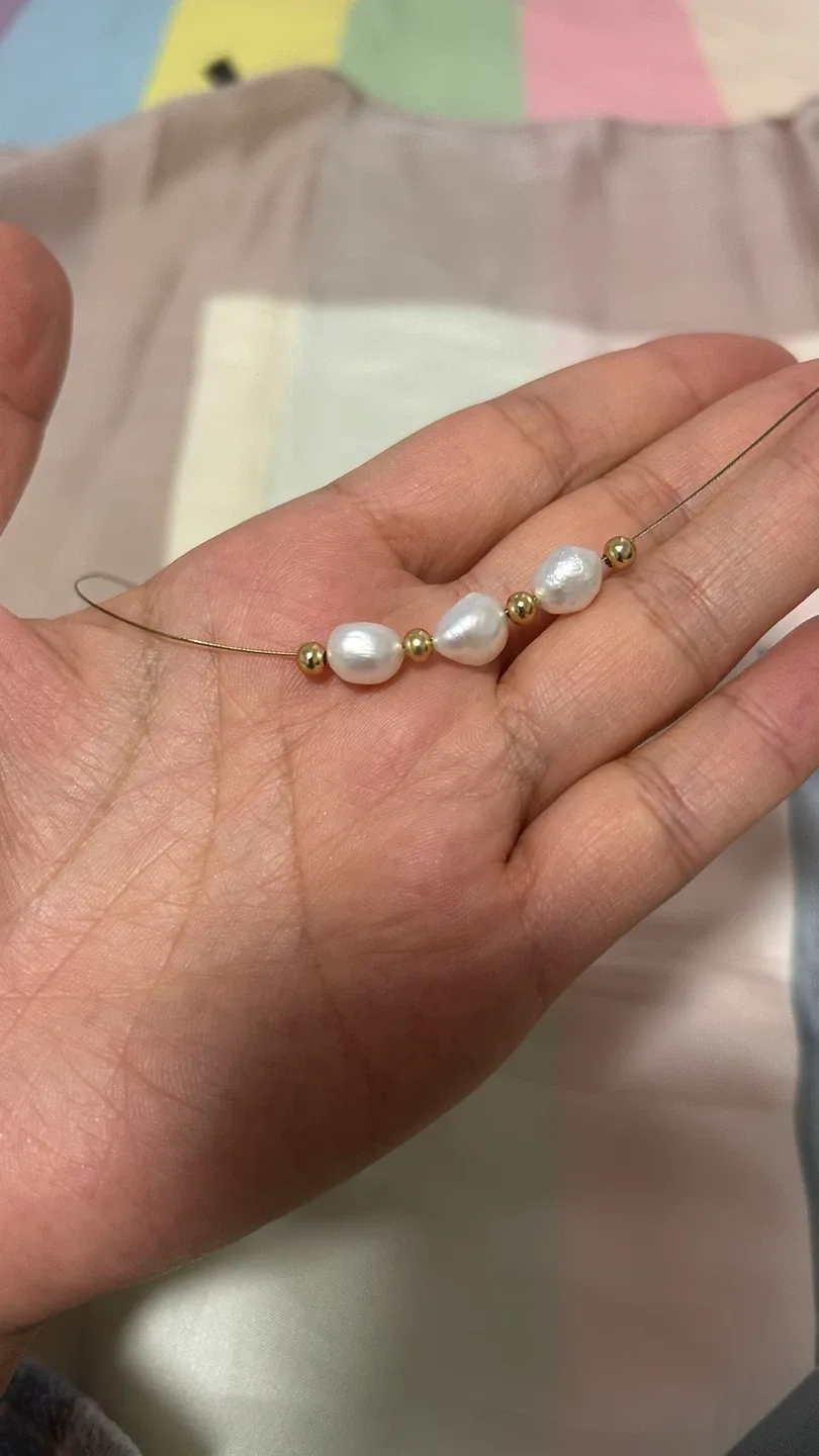 Pearl and Gold Bead Necklace thumbnail