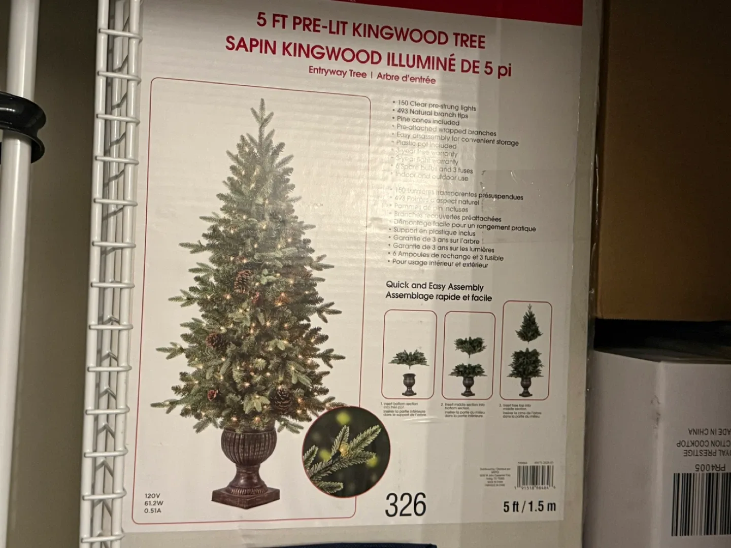 5 FT Pre-Lit Kingwood Tree