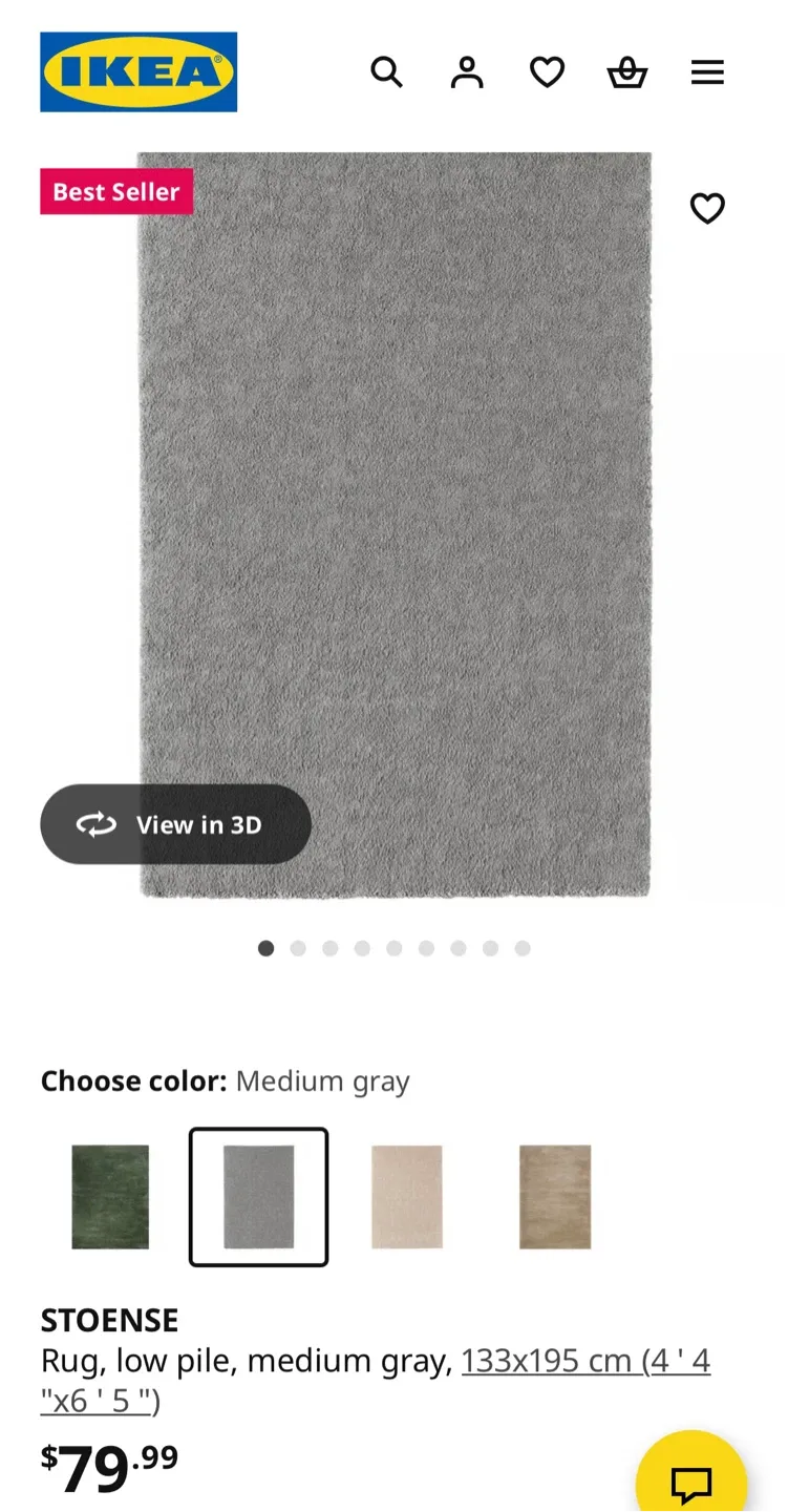 Beautiful IKEA Rug - Green (4'4" x 6'5") 🥕 image indicator(4)