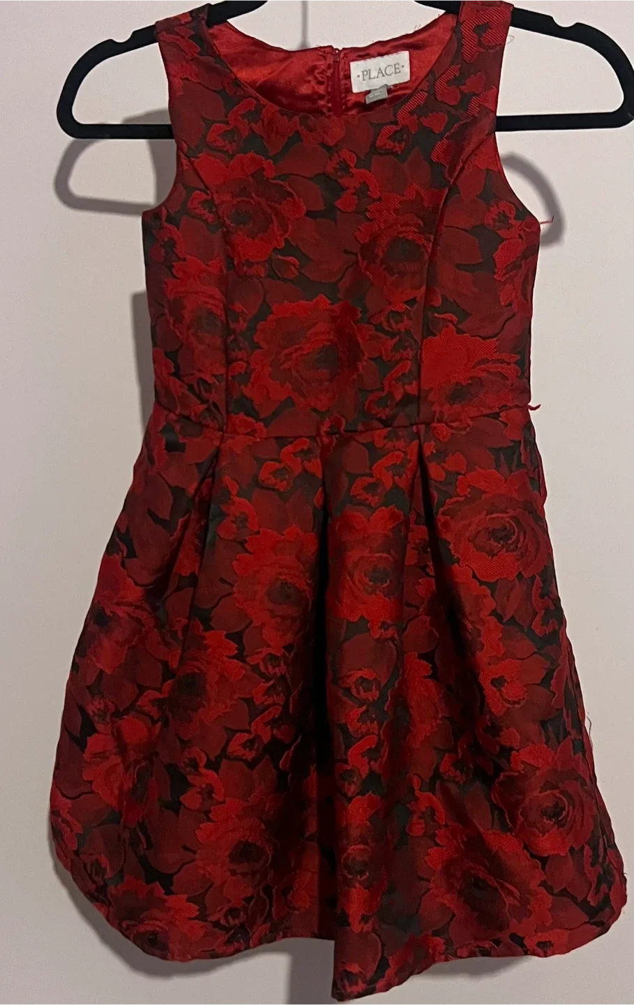 Girls Red Floral Dress