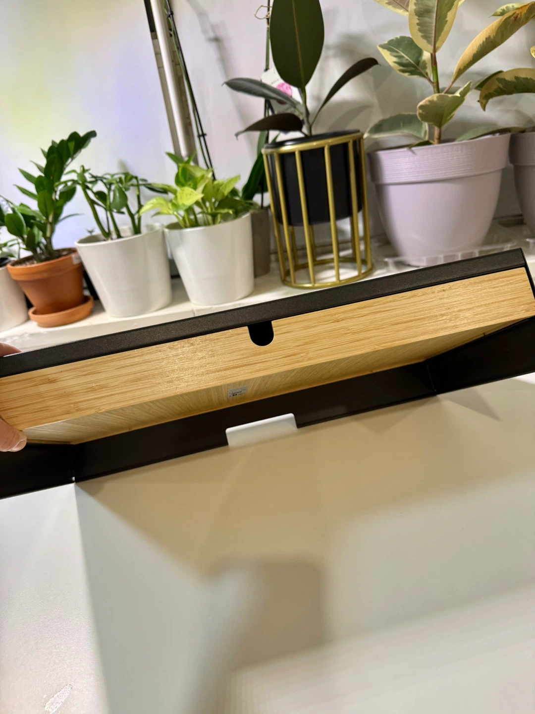 IKEA Elloven Monitor Stand with Drawer - Black