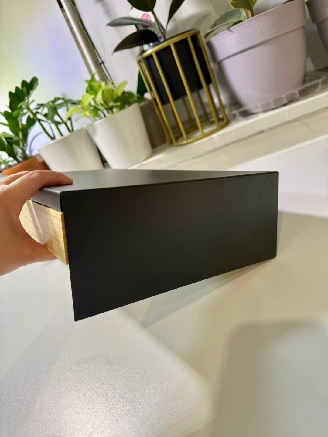 IKEA Elloven Monitor Stand with Drawer - Black image indicator(4)