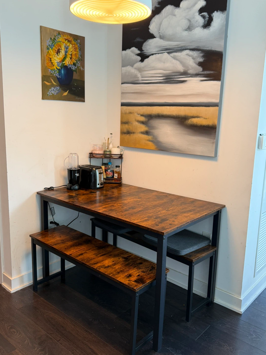 Dining Table Set with Benches