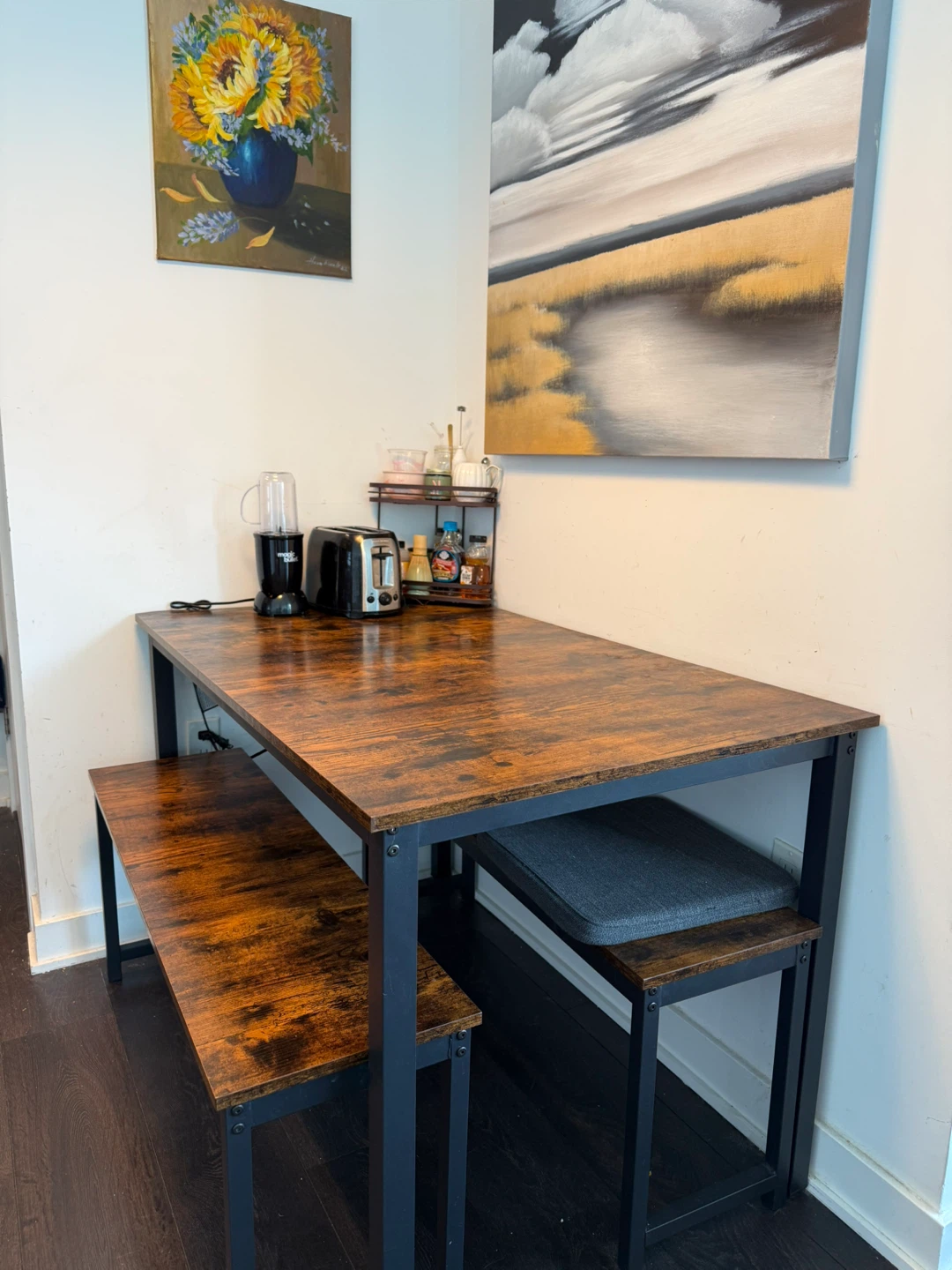 Dining Table Set with Benches - photo 3