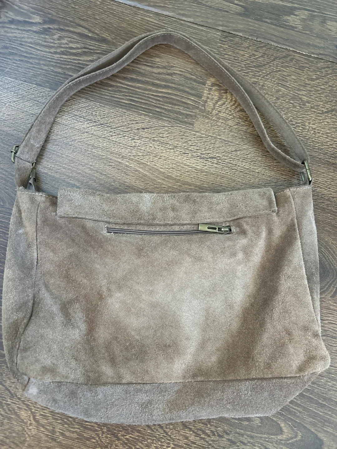 Suede Shoulder Bag - Neutral Brown🥕 image indicator(3)