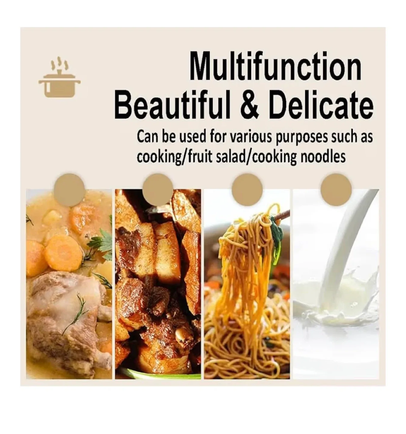 Simmer Pot 2.3L / 81oz Clear Heat-Resistant Glass Pot with Lid image indicator(5)