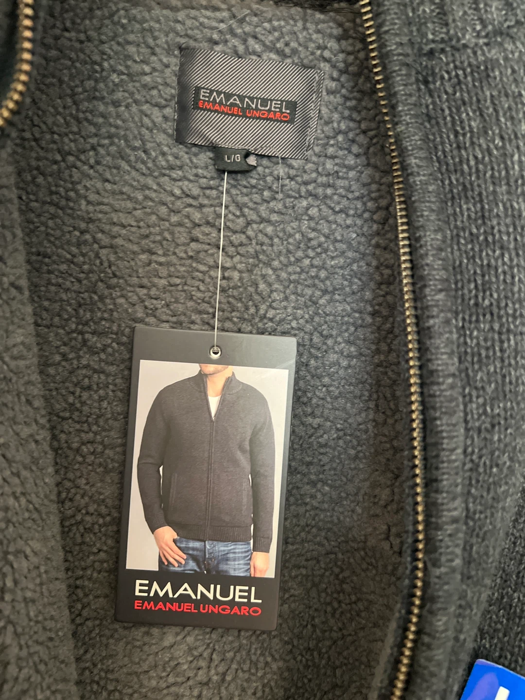 Emanuel Ungaro L/G Gray Zip-Up Cardigan - New - photo 3