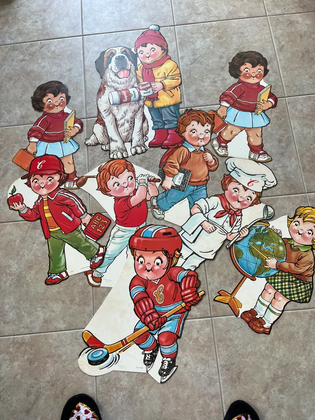 Vintage Cardboard Cutouts - Hockey Player, Golfer, Chef, etc image indicator(9)