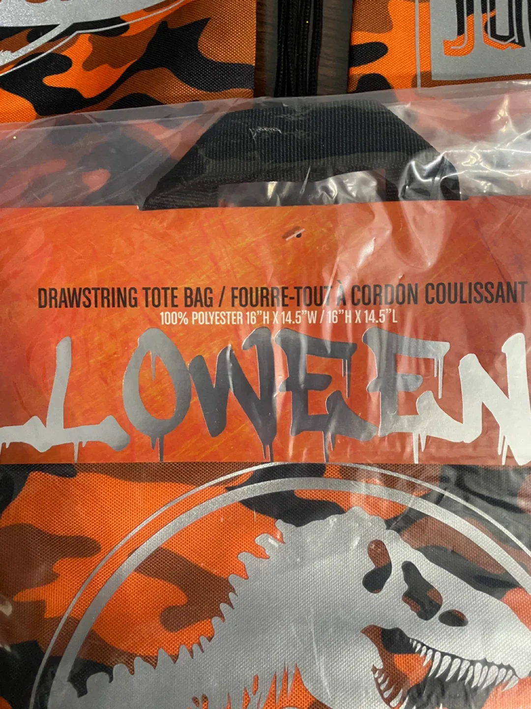 New Jurassic World Halloween Drawstring Tote Bag image indicator(3)