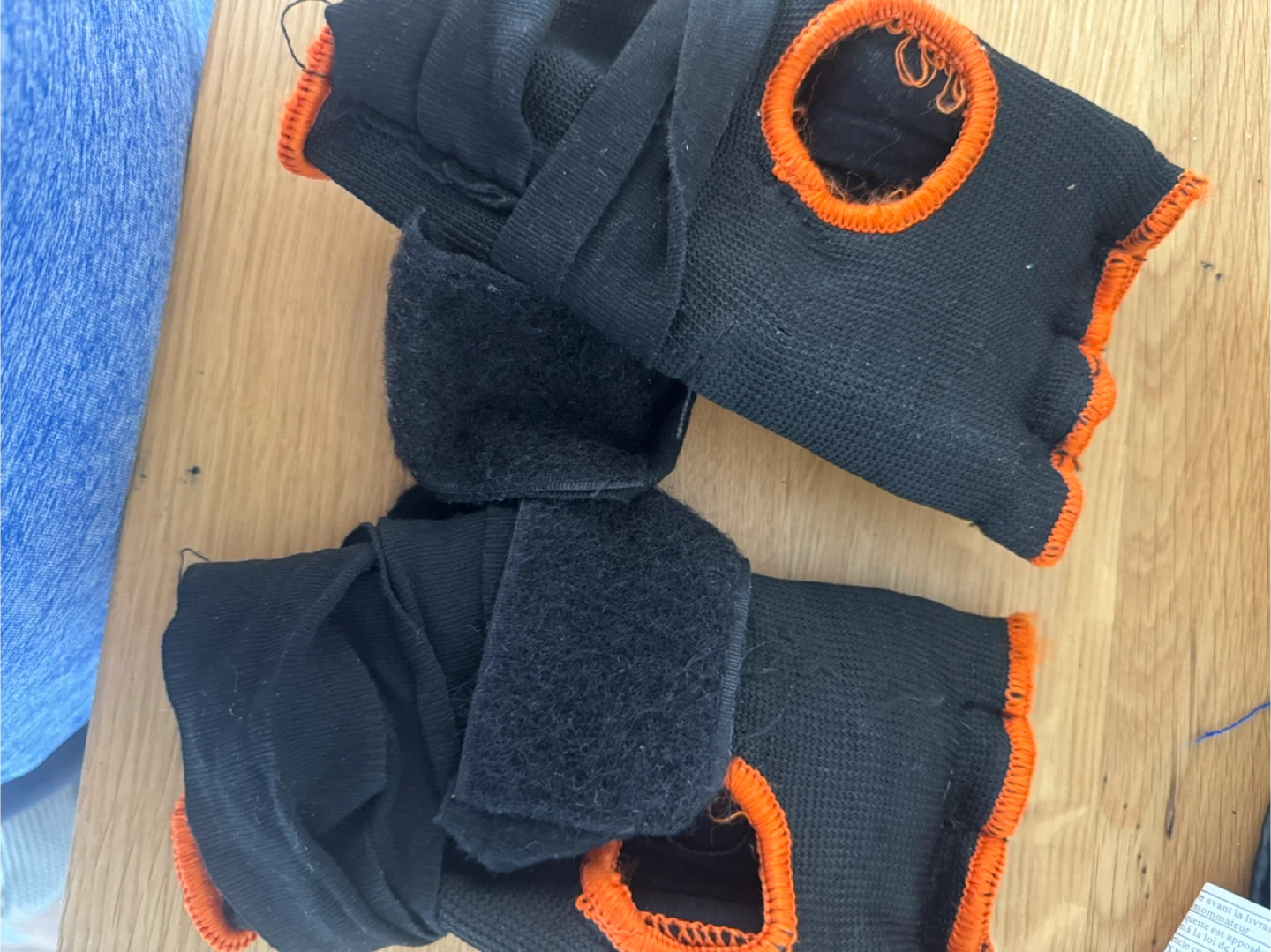 Black and Orange boxing hand wraps - photo 2
