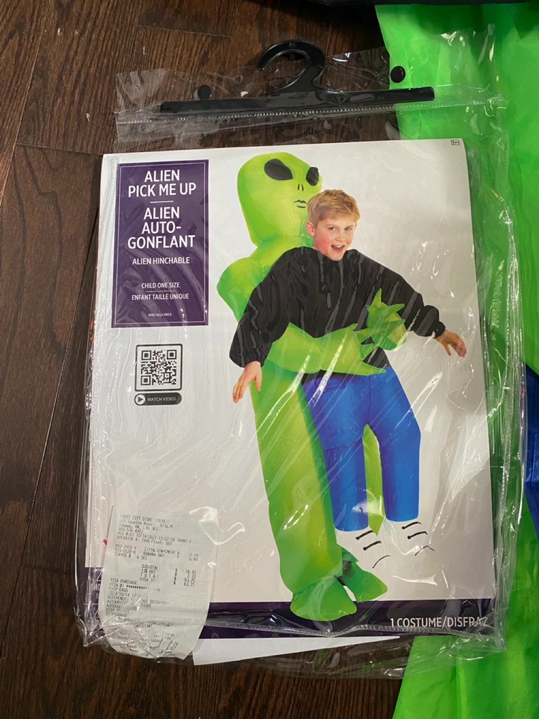 Alien Pick Me Up Inflatable Costume - Child Size