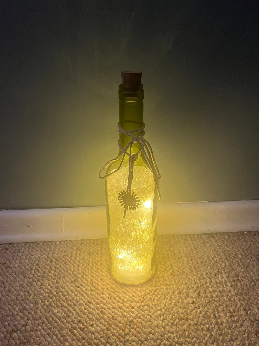 Decorative Lighted Wine Bottle