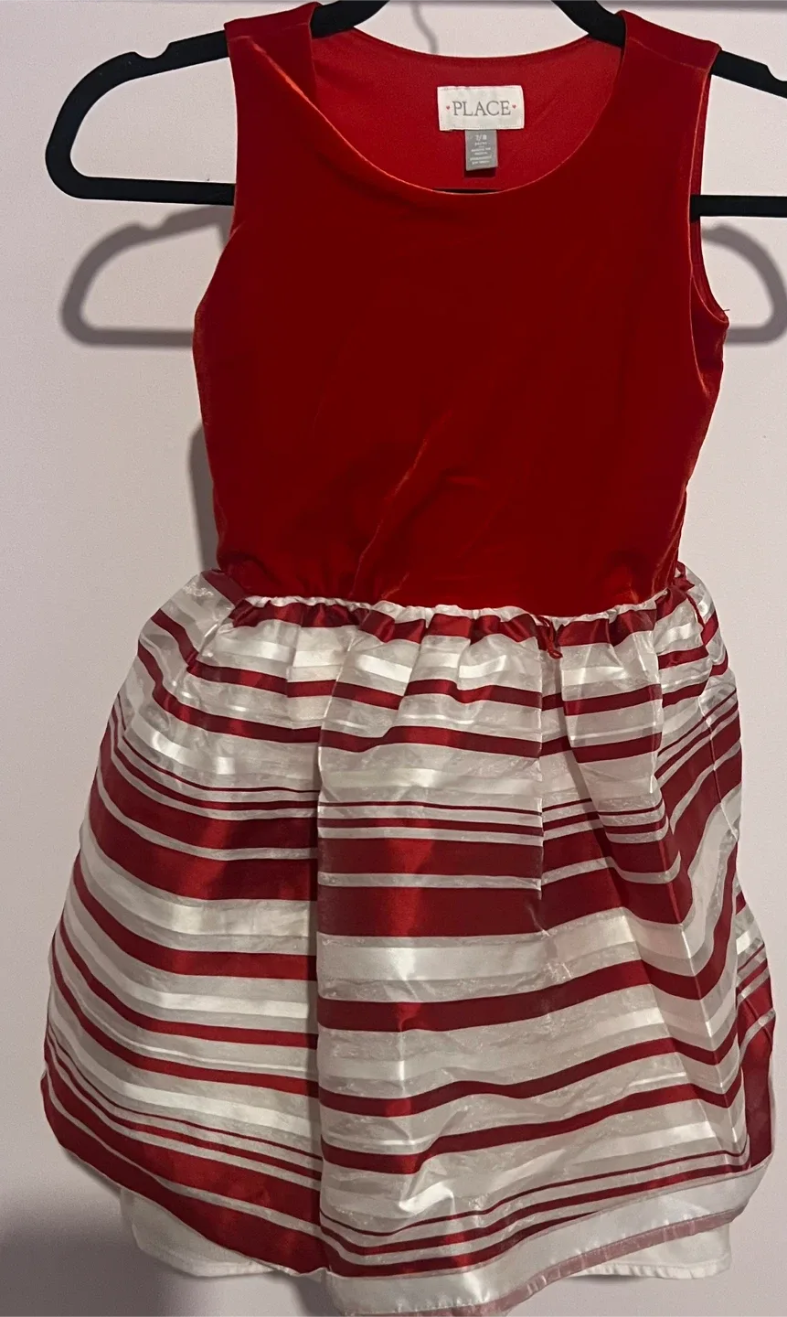 Red & White Striped Dress