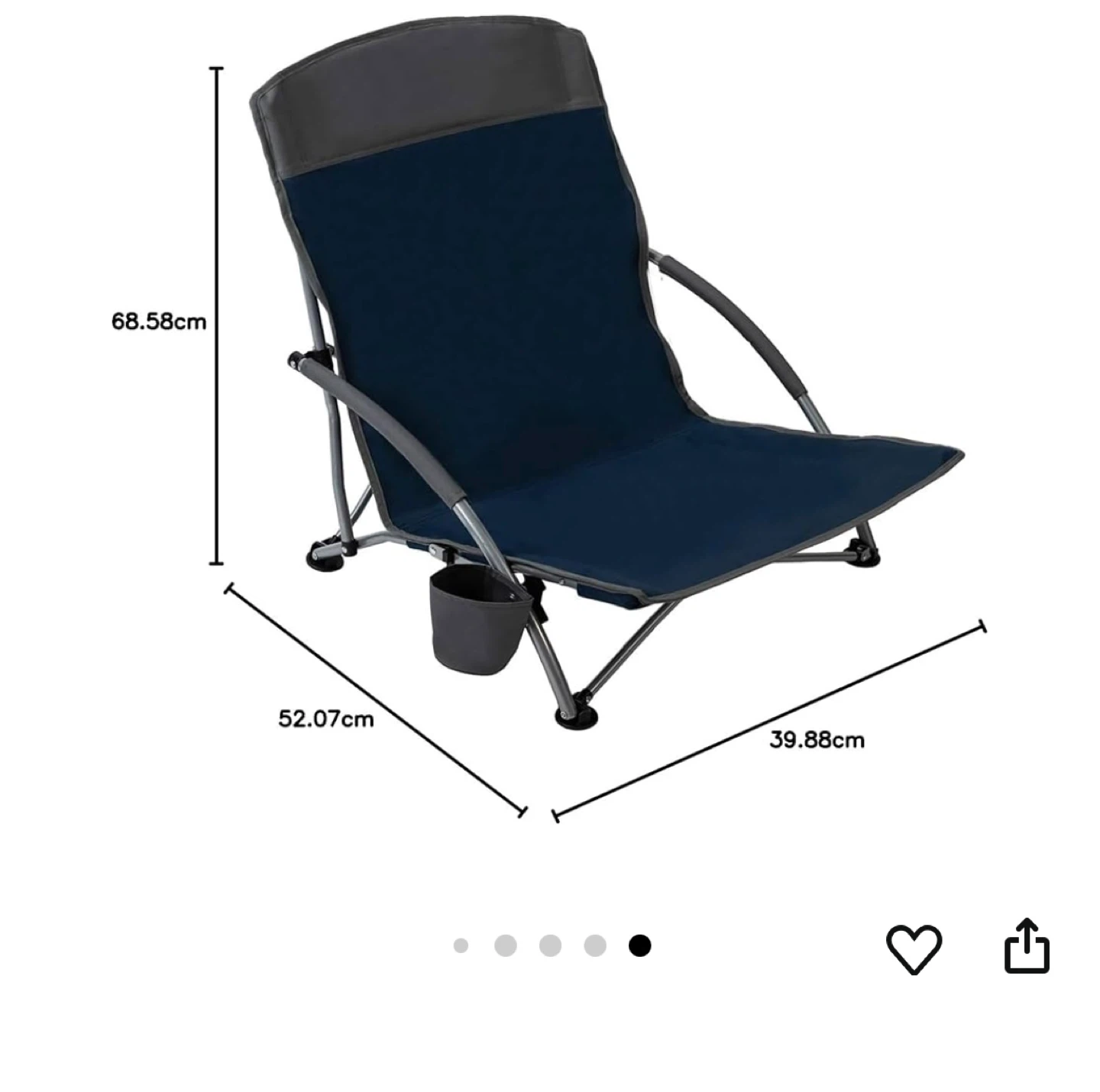 Camping Chair - Blue - Low Profile - photo 4