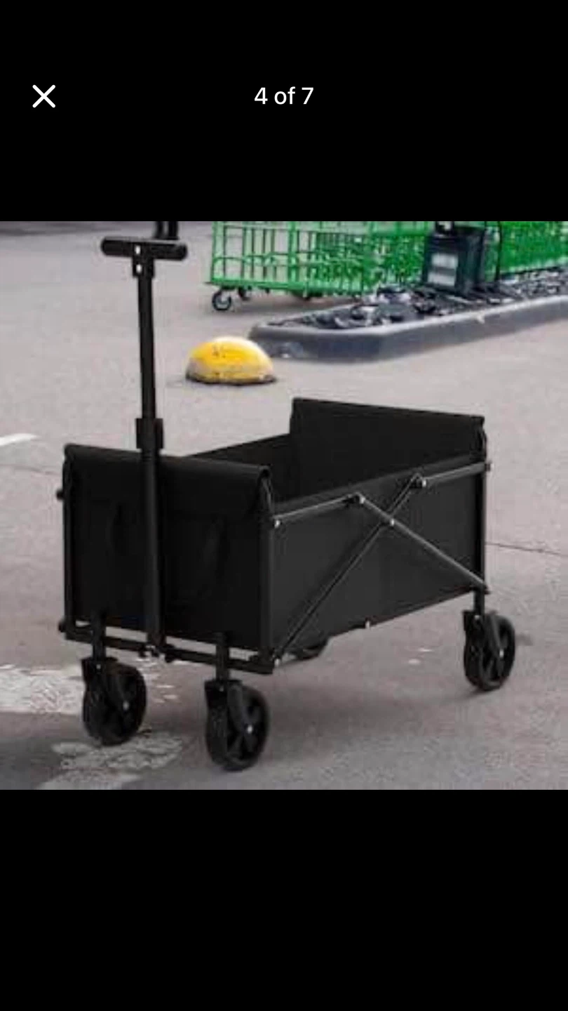 Collapsible Outdoor Wagon Cart - Black - photo 2