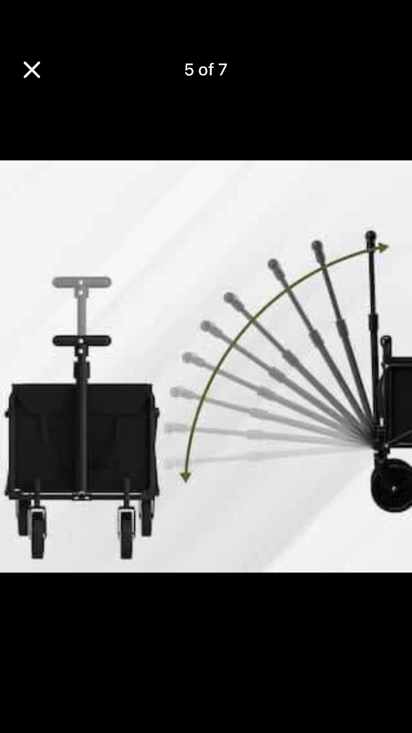 Collapsible Outdoor Wagon Cart - Black - photo 5