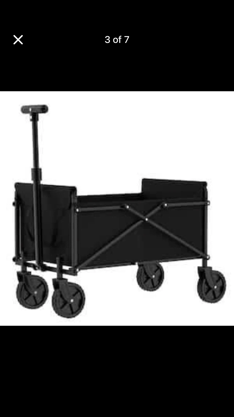Collapsible Outdoor Wagon Cart - Black
