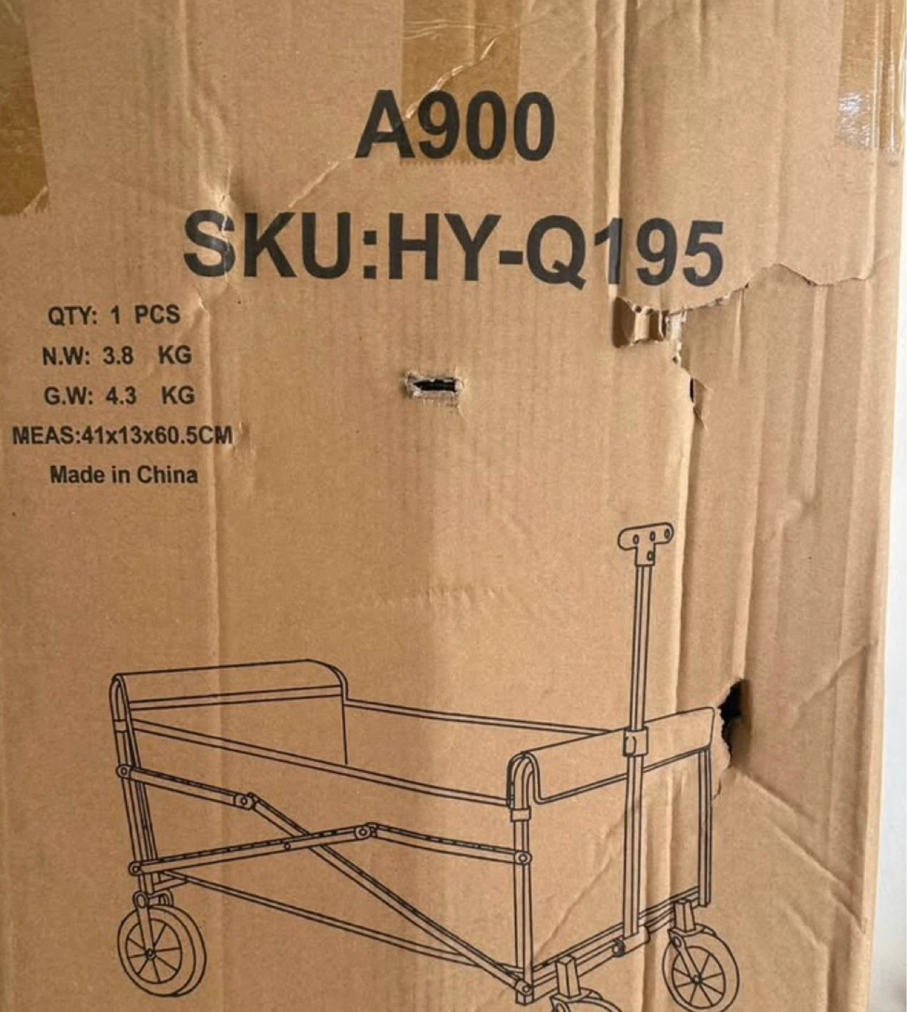 Collapsible Outdoor Wagon Cart - Black - photo 3