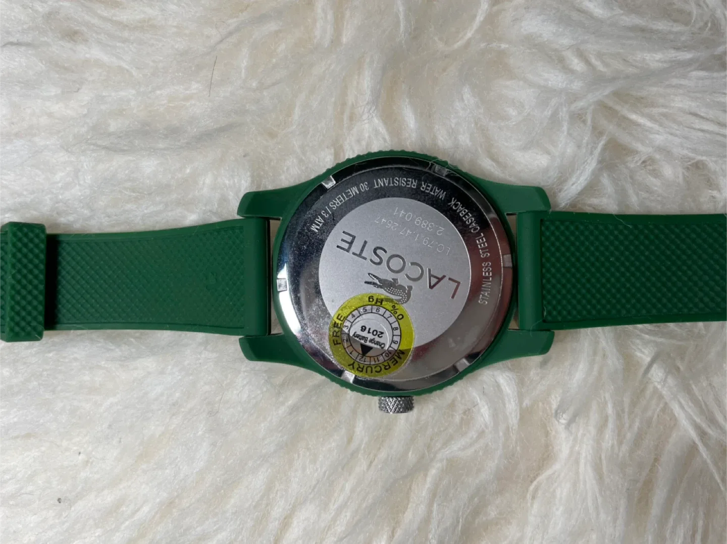 Lacoste Green Rubber Watch with Box image indicator(4)
