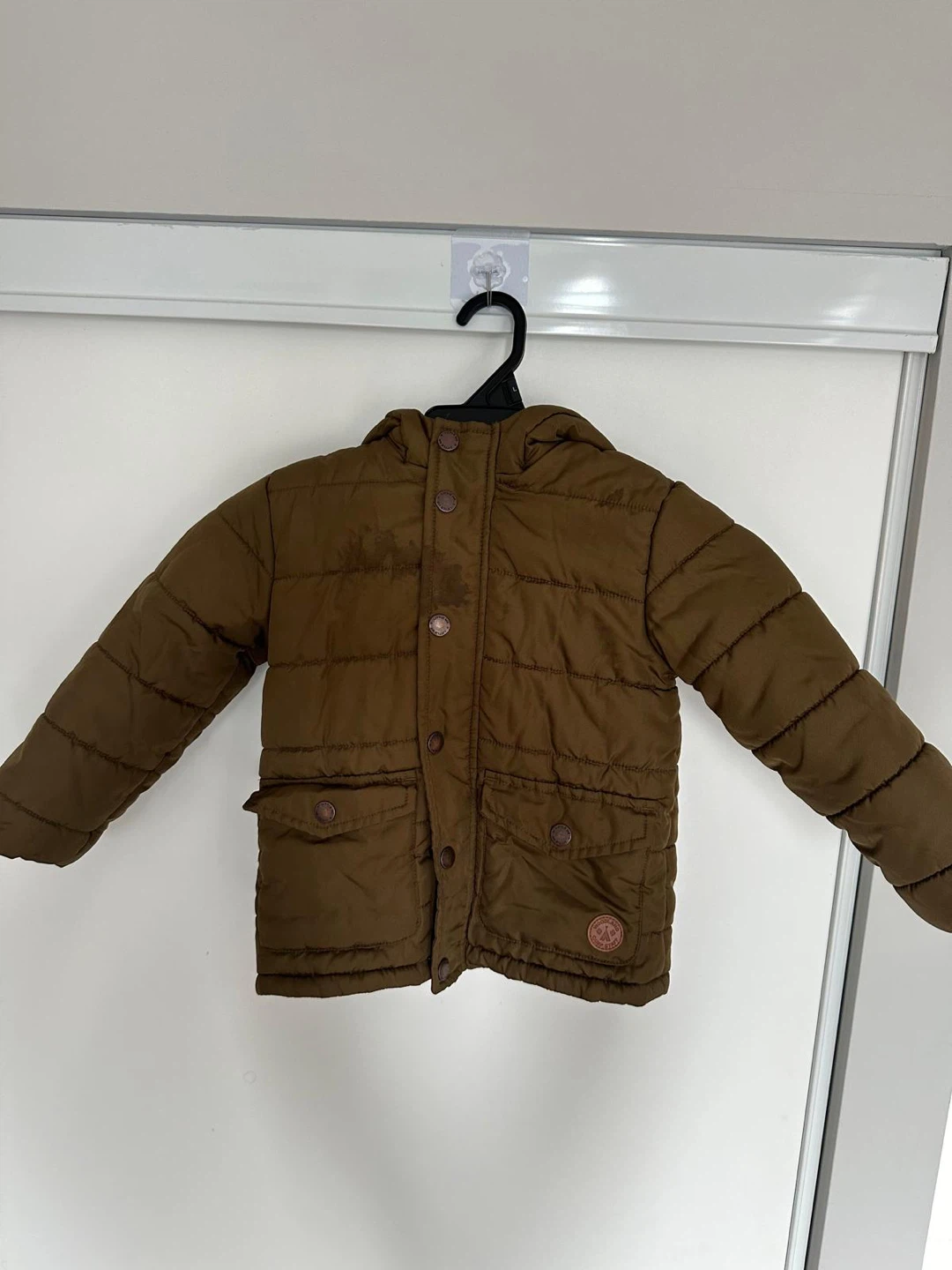 Kids Brown Puffer Jacket 3 years