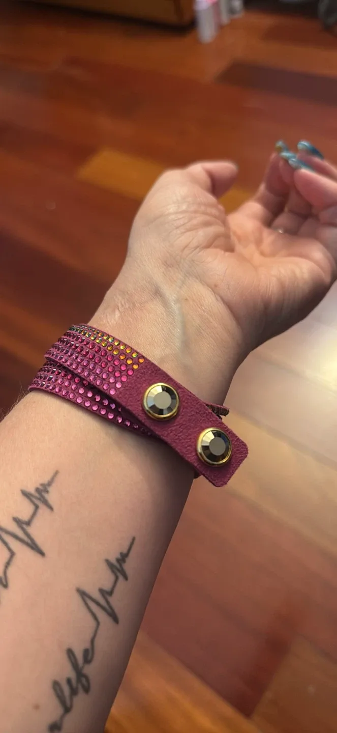 Swarovski Purple Crystal Wrap Bracelet thumbnail