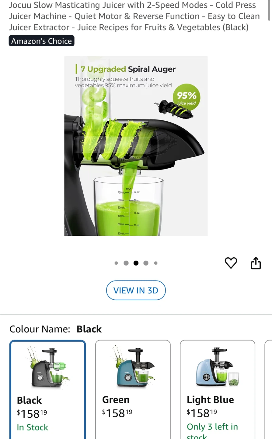 Jocuu Slow Masticating Juicer - photo 3