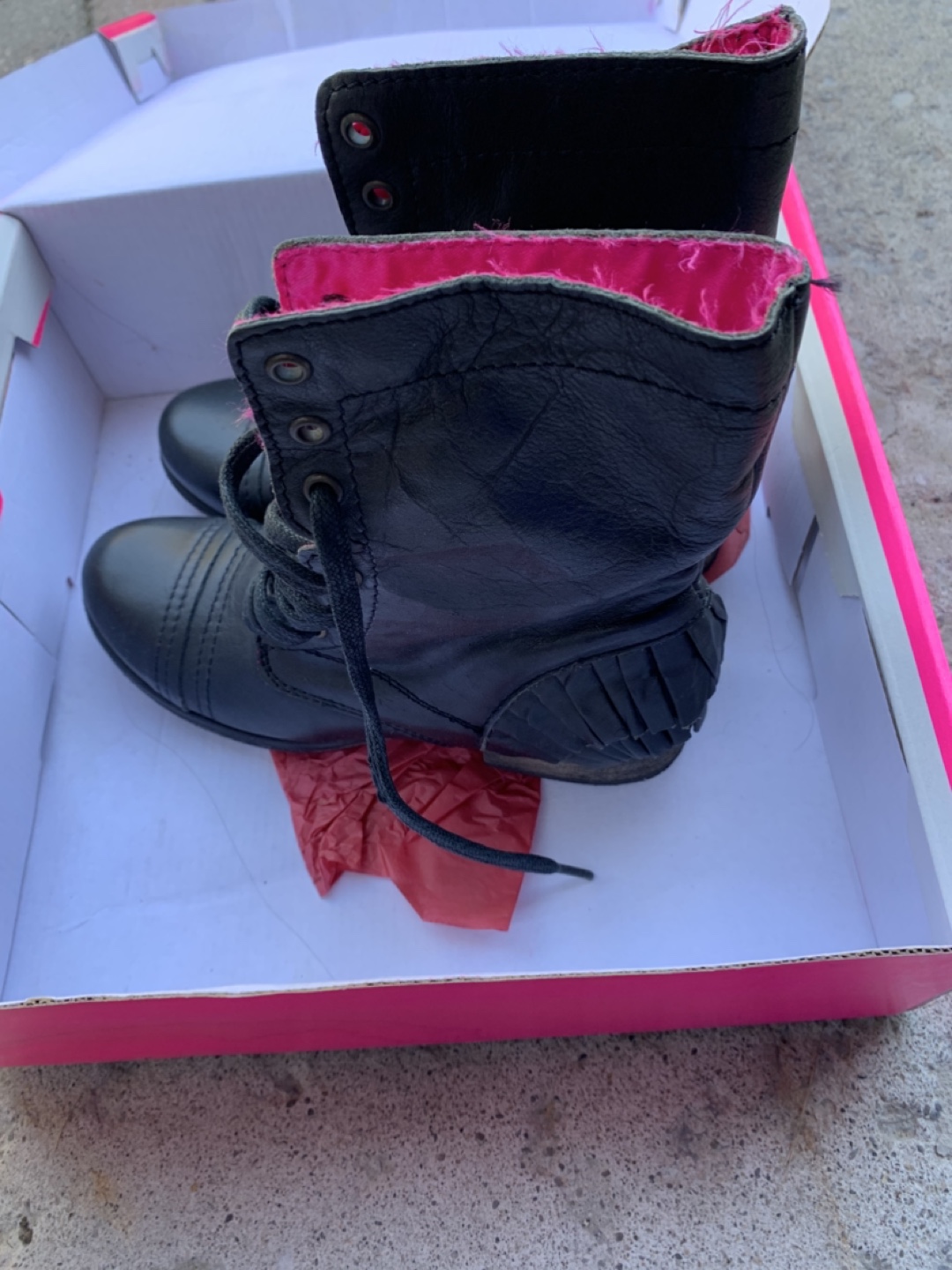 Betsey Johnson Black Leather Boots - size 6 - photo 5