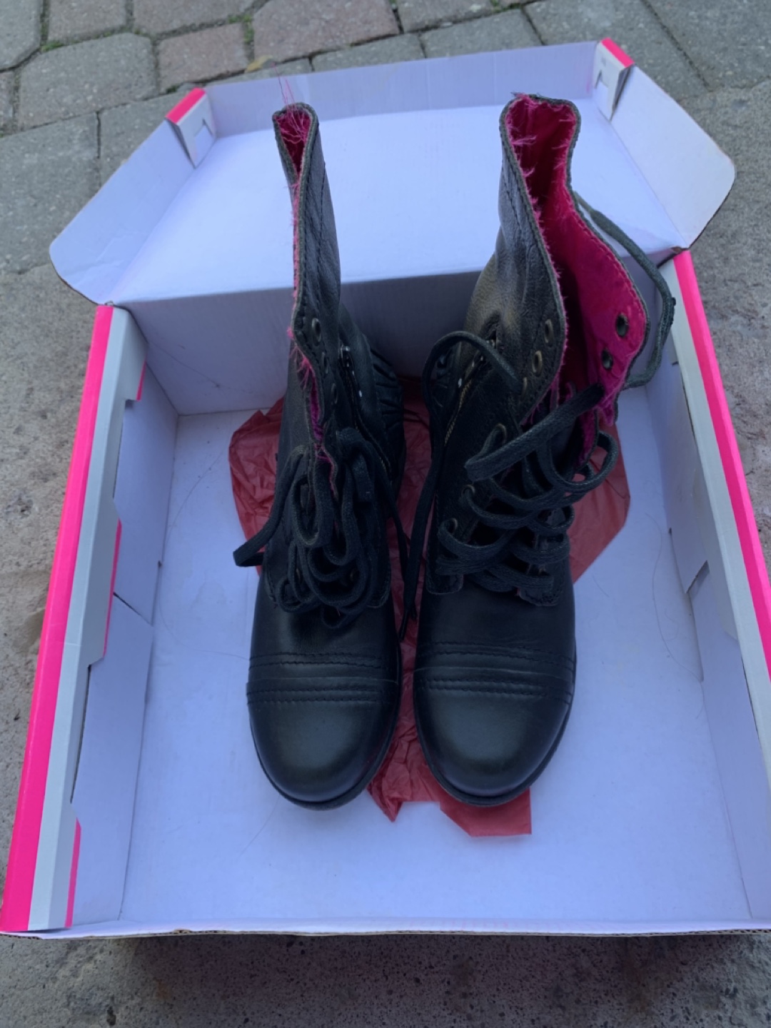 Betsey Johnson Black Leather Boots - size 6 - photo 3