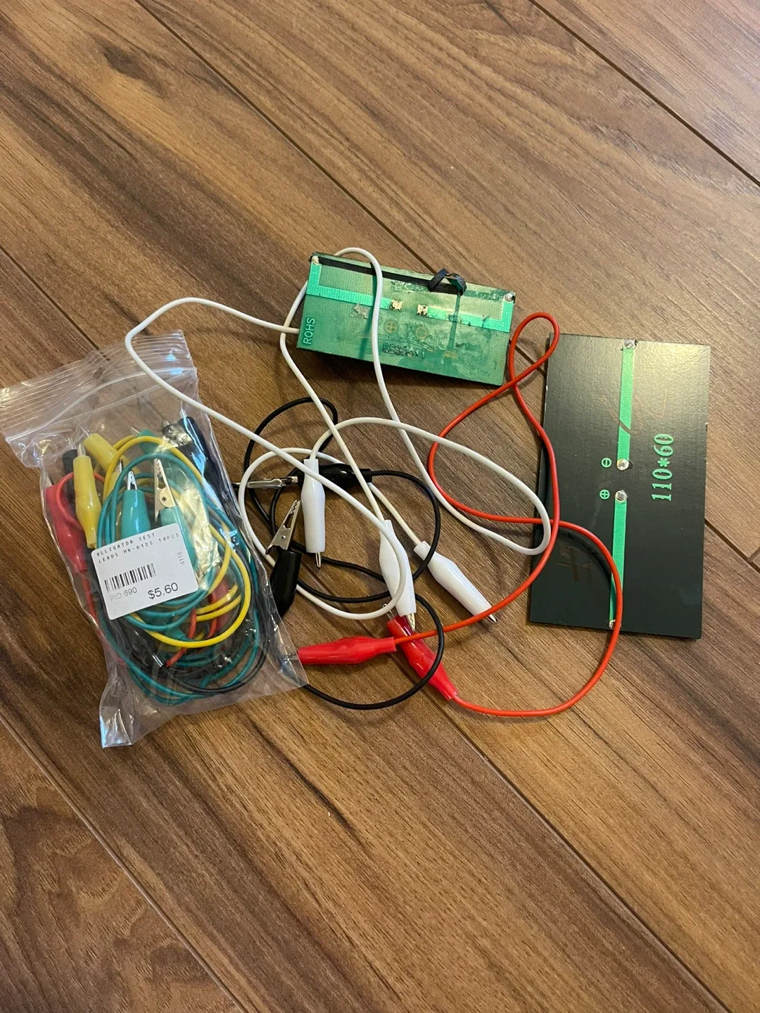 Solar Panel Kit with Alligator Clips image indicator(2)