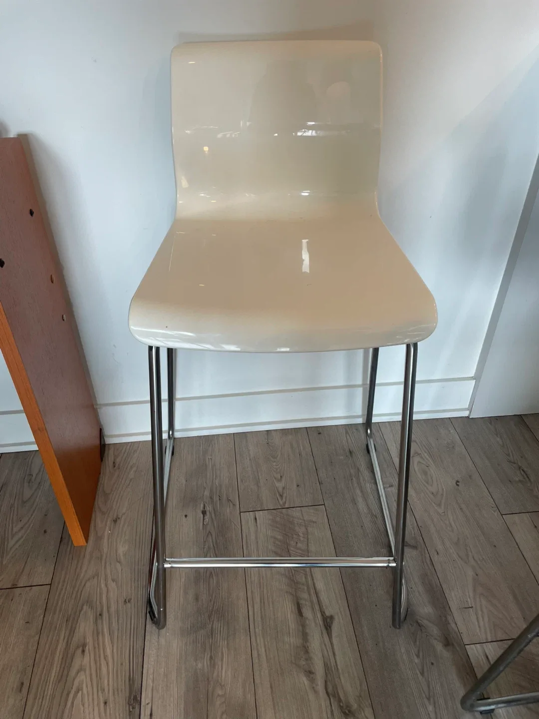 IKEA Franklin Bar Stool - White & Chrome image indicator(2)