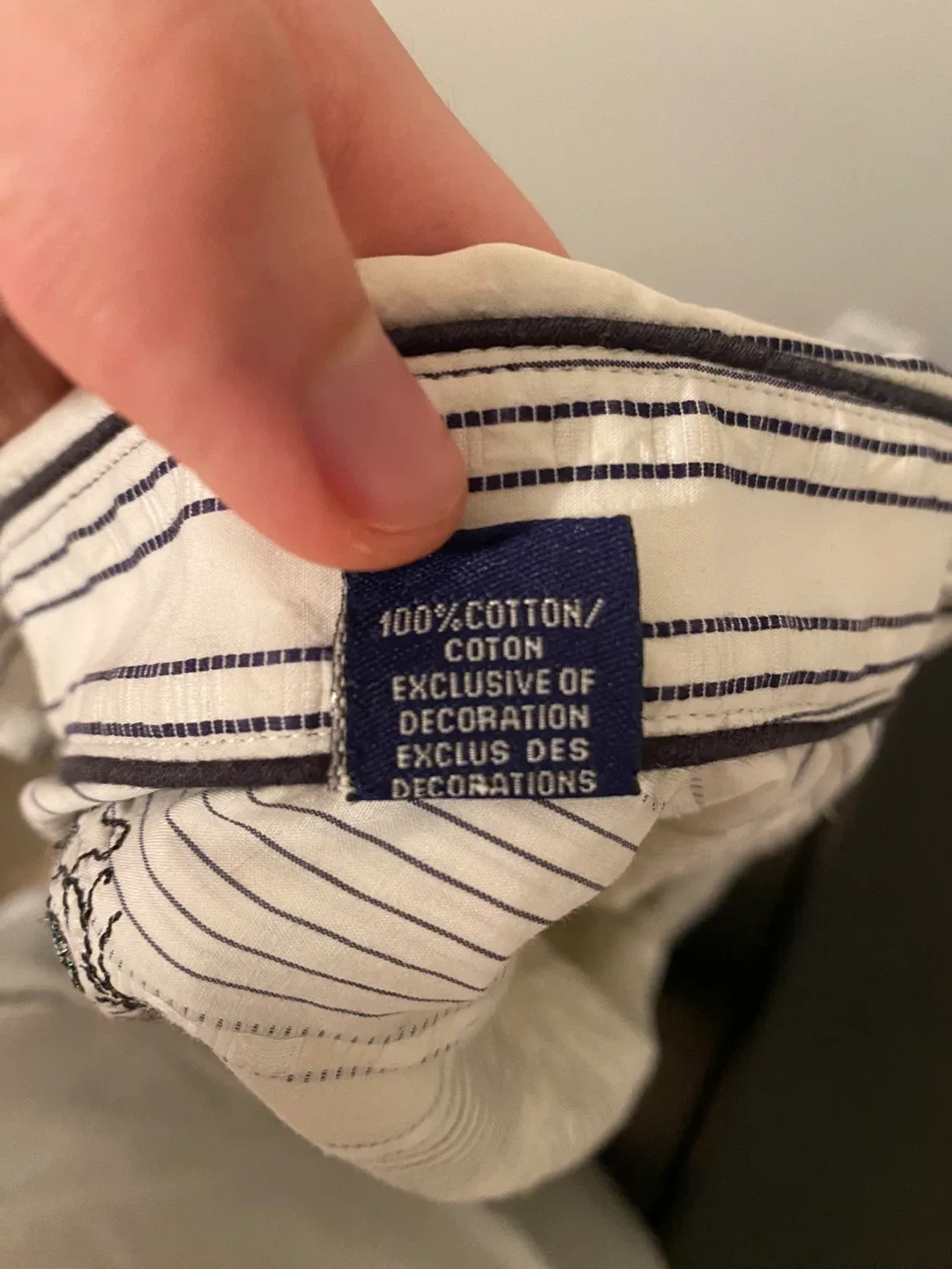 Vintage Striped Embroidered Button-Down Shirt image indicator(7)