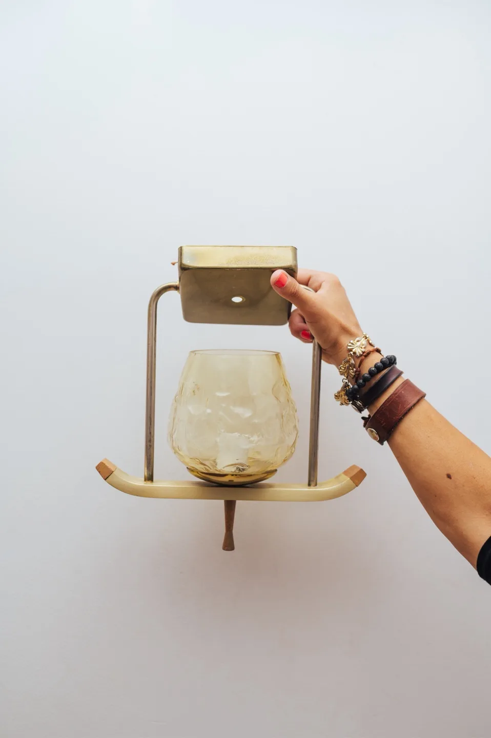 MCM Vintage Ceiling Light with Smoked Glass Shade 🤎