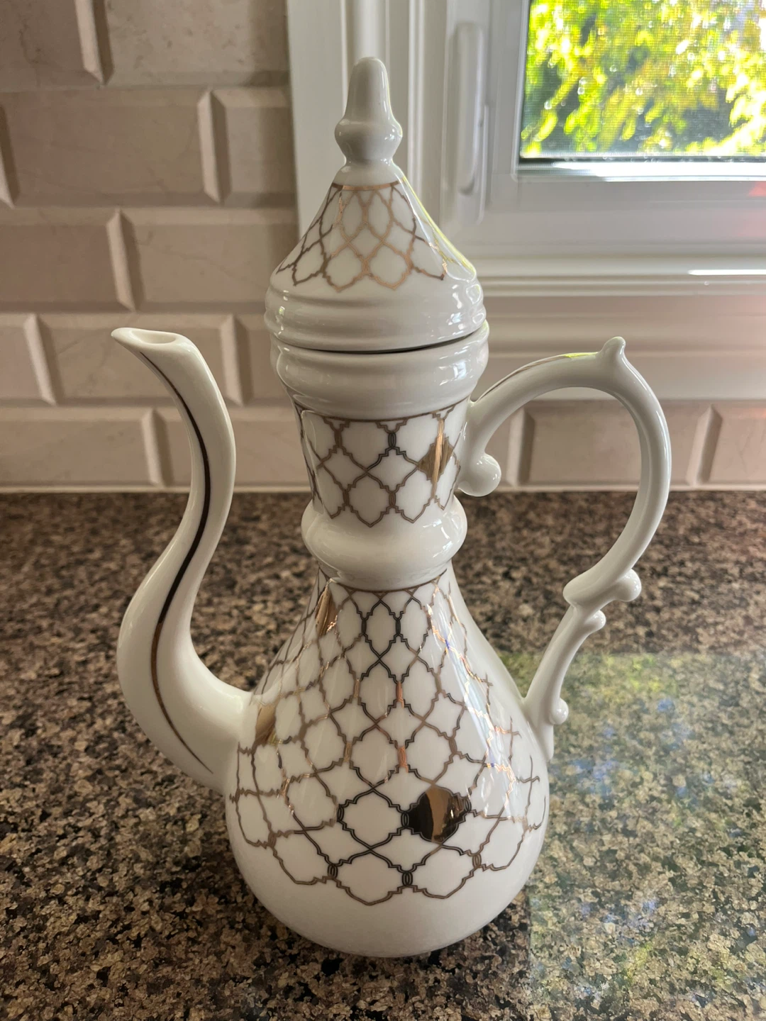 Serving White and Gold Teapot - Tea/Coffee