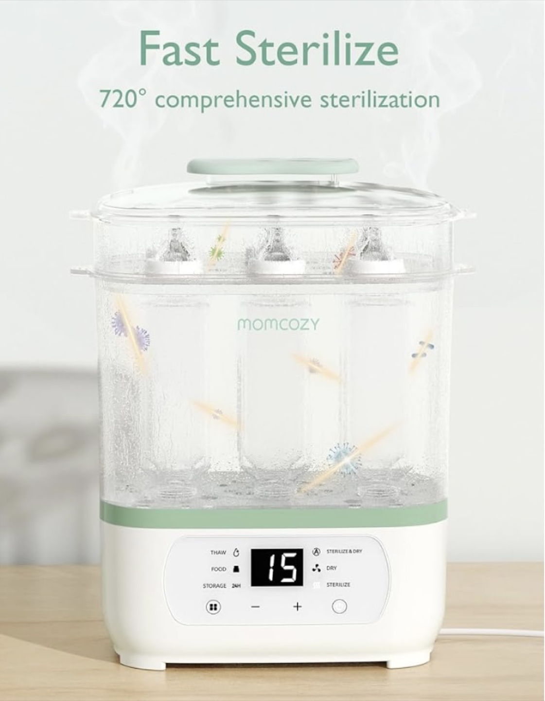 Momcozy Bottle Sterilizer Dryer - Like New! - photo 3