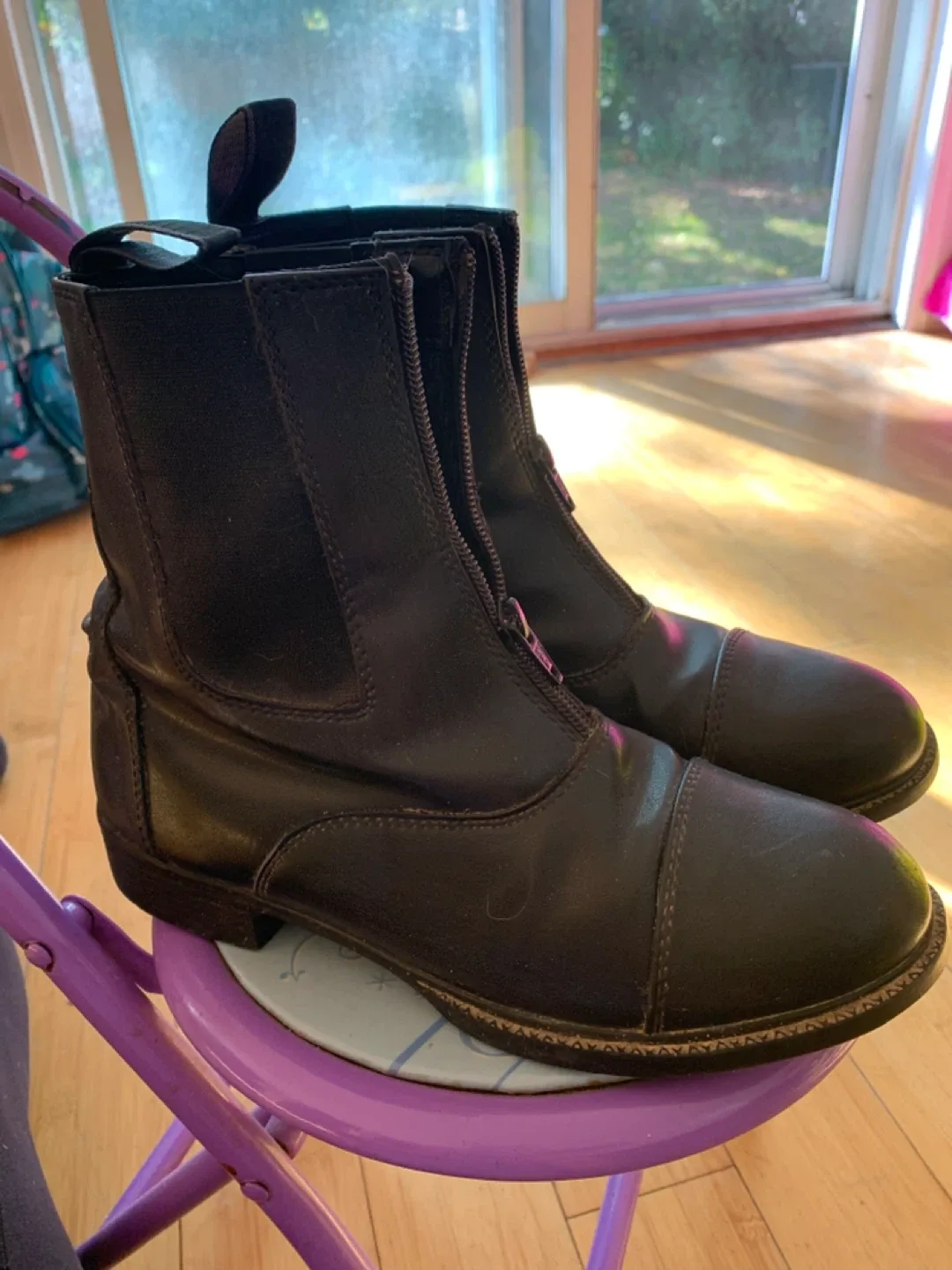 Auken Black Riding Boots - Size 6.5 image indicator(2)
