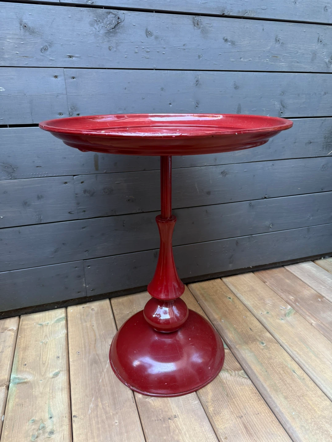 Red Vintage Accent Table