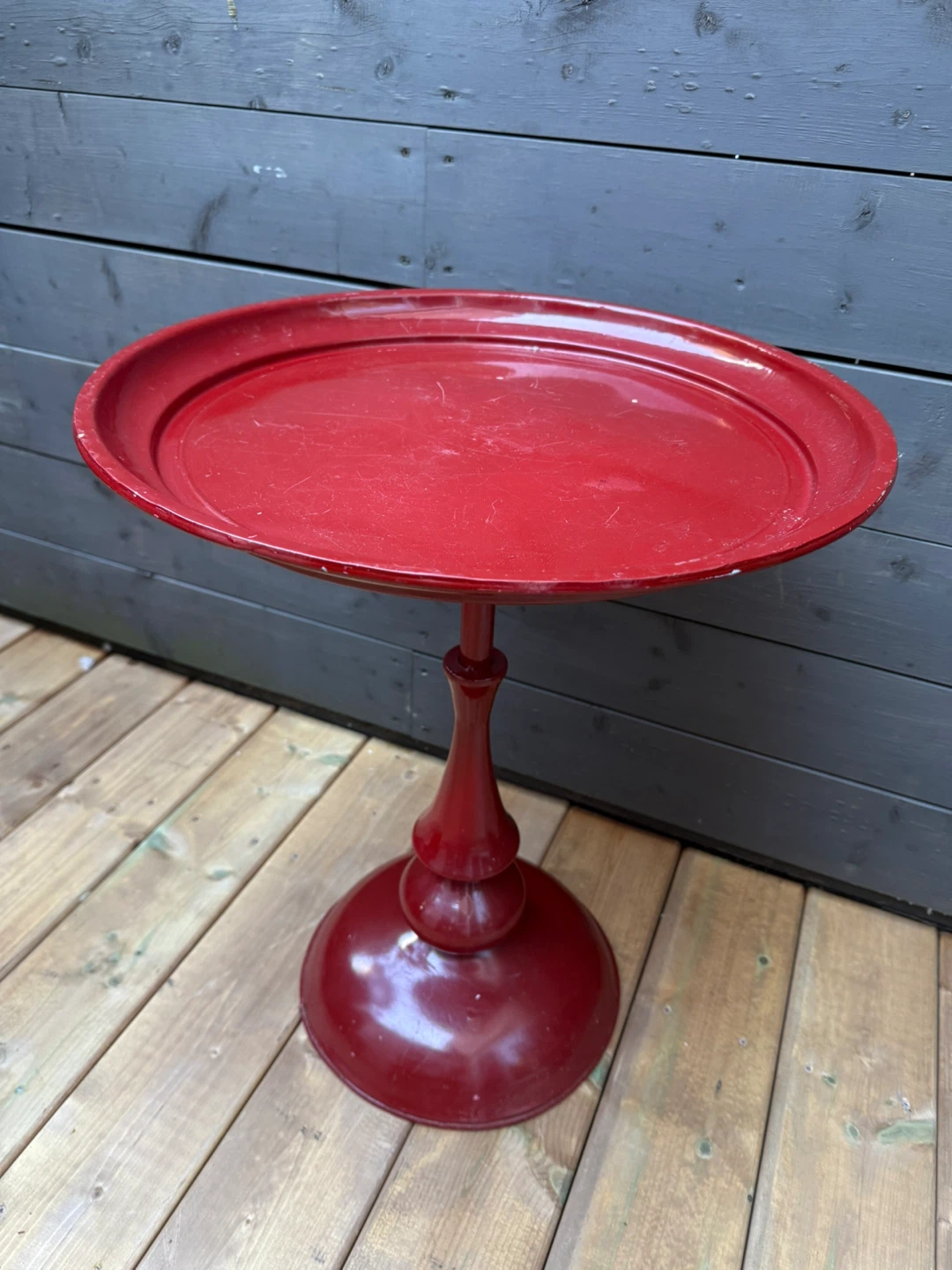 Red Vintage Accent Table - photo 2
