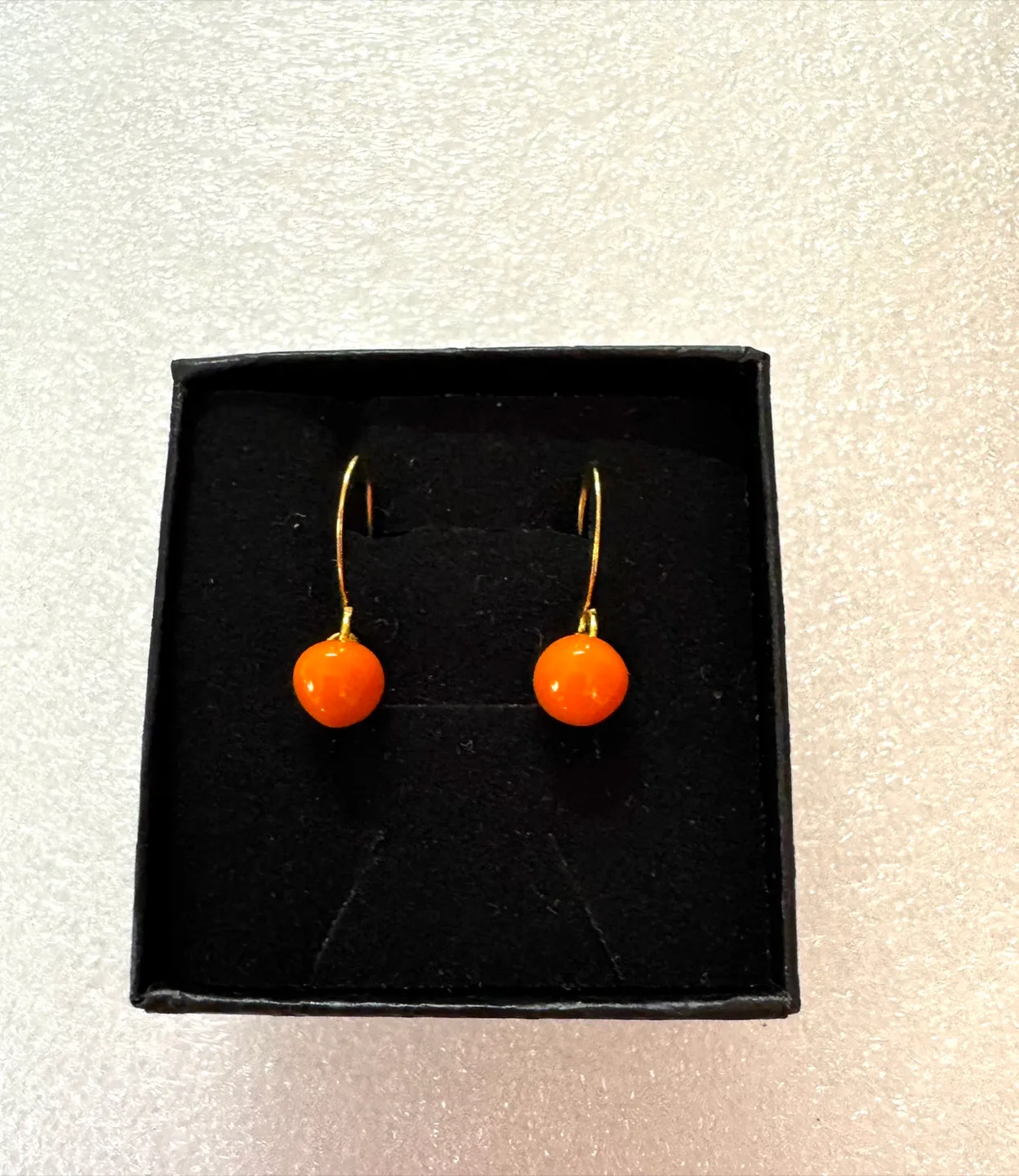 🥕Mini Pumpkin Enameled Dangle Earrings image indicator(5)